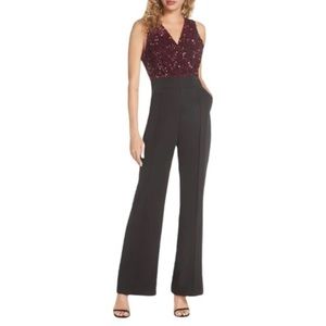 Harlyn Pantsuit with Plum/Maroon Sequins